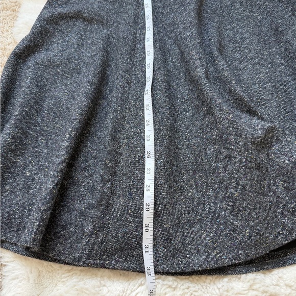 Jones New York Wool/Silk Blend Six-Gore Speckled Midi Grey Skirt with Lining - Picture 7 of 7
